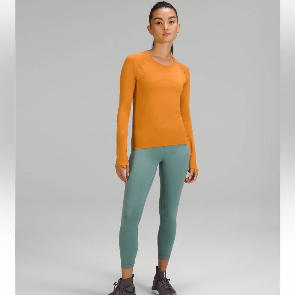 Swiftly Tech Long-Sleeve Shirt 2.0 & *Race Length, Autumn Orange/Autumn Orange
